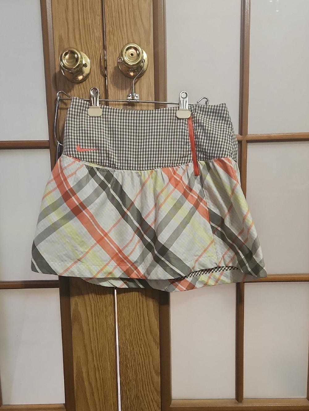 Nike Sport Womens Golf Dri Fit Plaid Golf Skirt Size 0